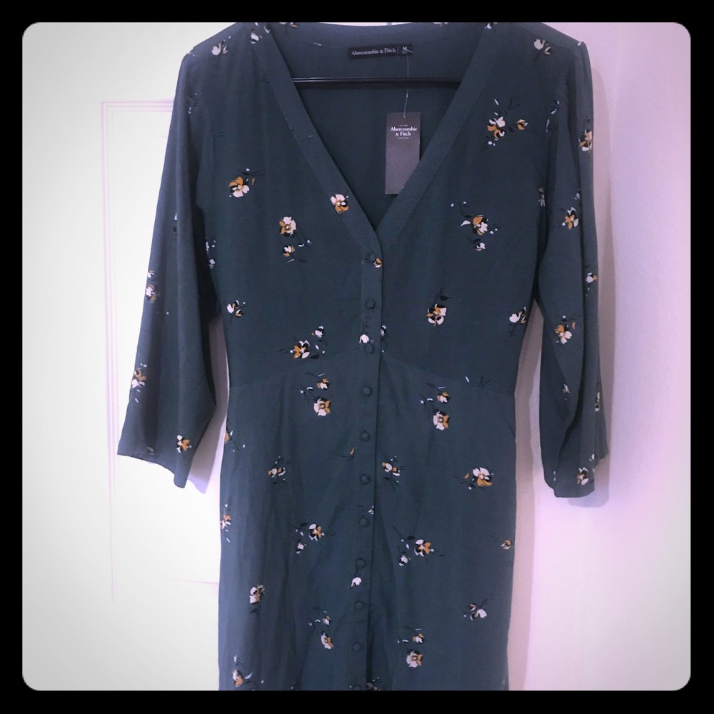 Green floral dress